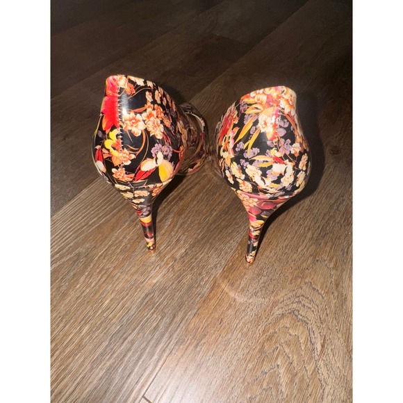 SEASIDE WOMAN Floral Print Pointed Toe Stiletto Heels Size 39 - Picture 4 of 5